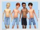 Sims 4 — Boys 'Denim shorts P.02 by jeremy-sims92 — 4 swatches/ mesh by EA. Make sure your game have the latest updates.