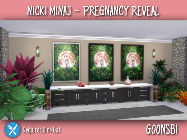 Sims 4 — Nicki Minaj - Pregnancy Reveal-REQUIRES DINE OUT by Goonsbi — Congratulations Nicki! Have a safe delivery 