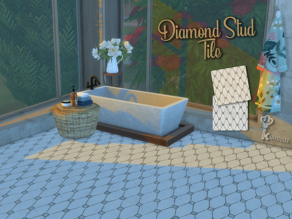 Sims 4 — Diamond Stud Tile by Kimbish — This is an exact replica of the tile Thorne Bailey pounded his fists on when he