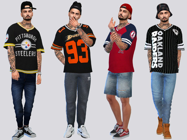 The Sims Resource - Sports Jersey Tees