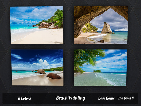 Sims 4 — Beach Painting by SimsJohnSims — - Beach Painting - 8 Colors - Base Game - The Sims 4