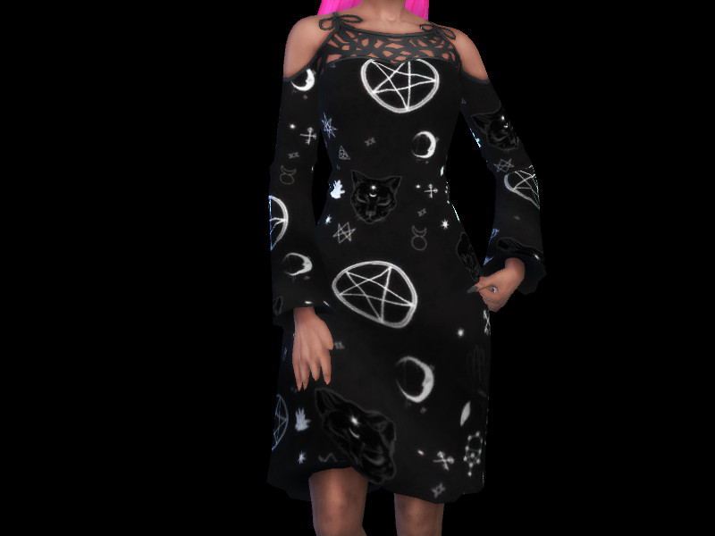 Sims 4 The Sims Resource | Wiccan Beauty Dress- Pets needed by TSR Creator