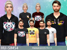Sims 4 — BigJigglyPanda Merch by hu-sims4 — BigJigglyPanda Merch - Hoodie with 2 swatches - Tshirt with 6 swatches 