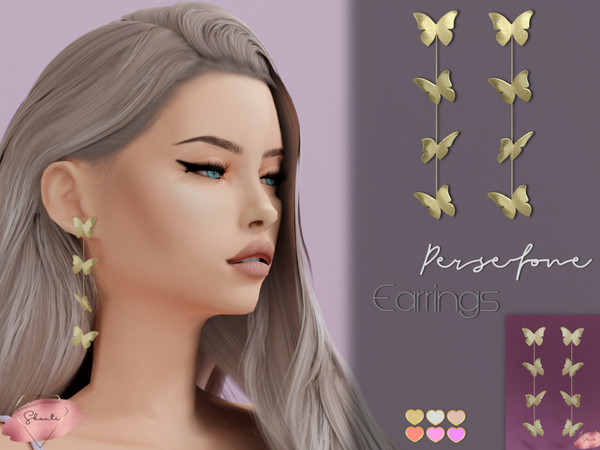Sims 4 — Persefone Earrings by Shanti_ — * 6 swatches * Disallowed for random * Teen to Elder * Female * Base game