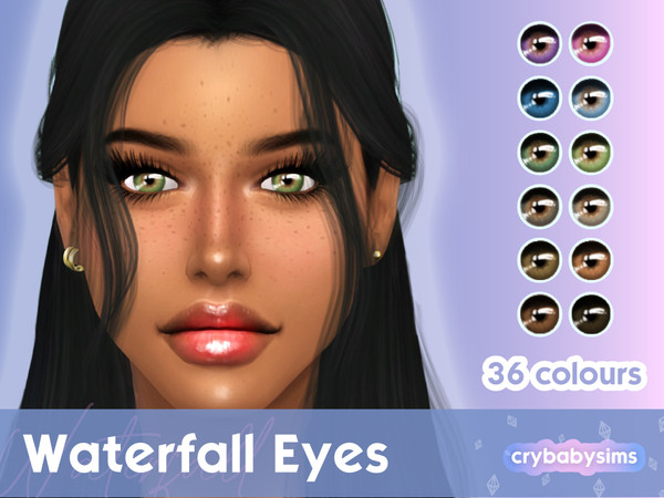 Sims 4 — crybabysims - Waterfall Eyes by crybabysimss — 36 Swatches All ages Base Game compatible Includes natural and