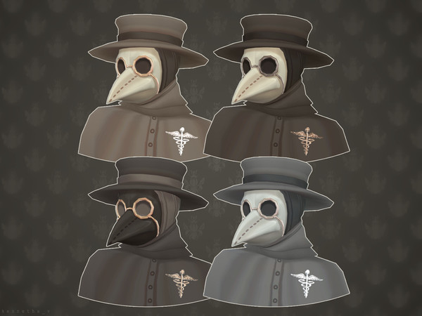 Sims 4 — Mask for Plague Doctor Outfit by kennetha_v — This is a mask that should be put on my Plague Doctor Outfit to