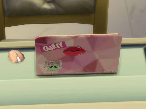 Sims 4 — Girly gamer pink laptop by perseaxo — This laptop is a pink lover dream, perfect for children, teens and adult,