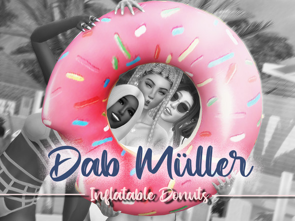 Sims 4 — Donuts Inflatable - Accessory by Davina_Mller — Large Inflatable Buoy Pink