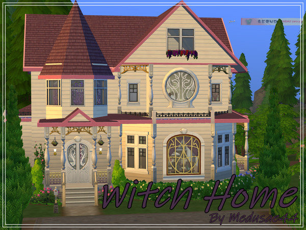 Sims 4 — Witch Home By Medusae by medusae44 — Sweet Witch Home with 2 bedrooms and 2 bathrooms and a dungeon for