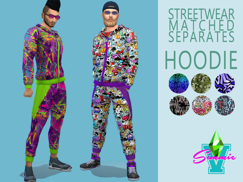The Sims Resource - SimmieV Streetwear Separates Hoodie