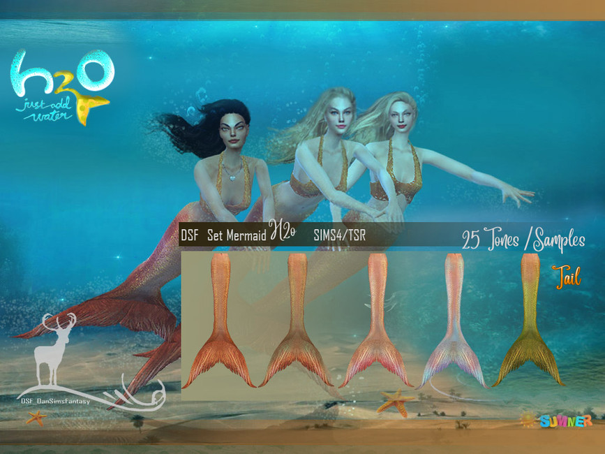The Sims Resource - DSF SET MERMAID H2o TAIL
