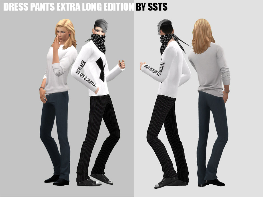 The Sims Resource - DRESS PANTS EXTRA LONG EDITION by SSTS