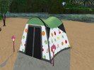 Sims 4 — Animal Crossing tent-REQUIRS OUTDOOR RETREAT by shellbell180 — This tent is animal crossing themed covered in