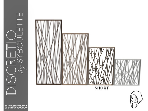 Sims 4 — Discretio Geometric Divider Room (short) by Syboubou — This a divider room with simple lines and
