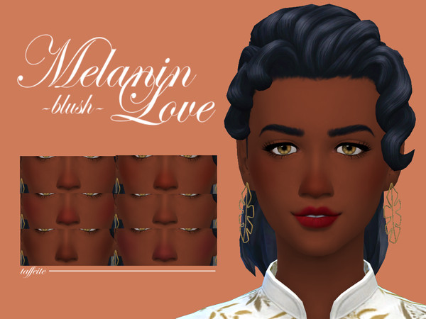 Sims 4 — Melanin Blush BLUSH by taffeite — Because we're all sick of not enough make-up that's compatible with dark skin