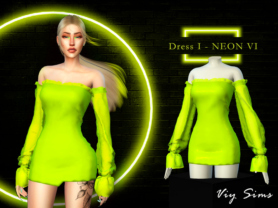 tHE SIMS 4 Neon Green Clothing 