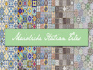 Sims 4 — Maioliche Italian Tiles Wall  by LyssaB — Italian fantasy tiles, named
