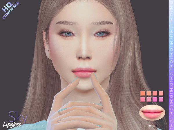 Sims 4 — [KCHU] af Lipgloss Sky HQ by Kiminachu — - Available in 8 different colors - HQ compatible - Custom thumbnail
