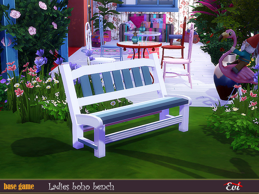 The Sims Resource Ladies Boho bench
