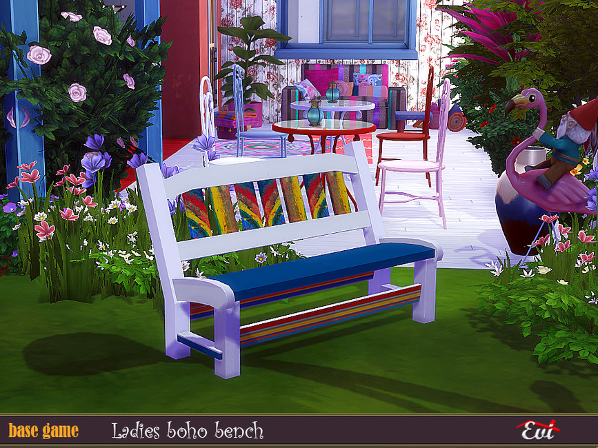 The Sims Resource Ladies Boho bench