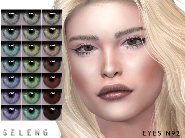 Sims 4 — Eyes N92 by Seleng — Toddler to Elder 21 colours Custom Thumbnail HQ mod compatible The picture was taken with