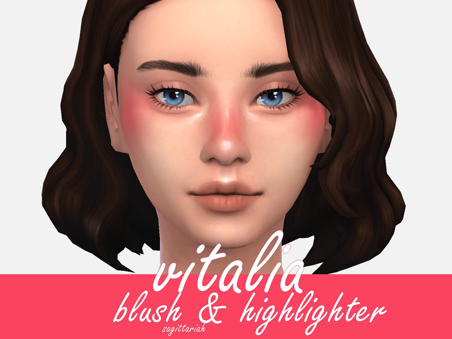 Sims 4 — Vitalia Blush & Highlight (Skin Details) by Sagittariah — base game compatible 1 swatch properly tagged