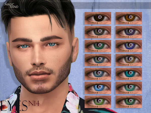 Sims 4 — [MH] Eyes N14 by MagicHand — --18 available colors-- --Compatible with HQ settings-- --CAS thumbnail-- Enjoy!