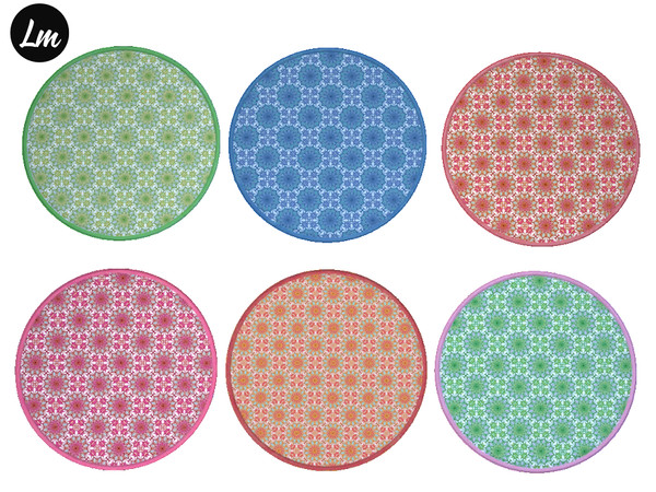 Sims 4 — Boho rug by Lucy_Muni — Boho rug in 6 swatches Sims 4 basegame recolour