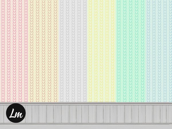 Sims 4 — Boho wall paper by Lucy_Muni — Boho wall paper in 6 swatches Sims 4 basegame retexture