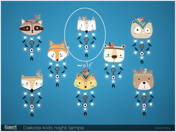 Sims 4 — [Dakota kids lamps] - wolf by Severinka_ — WOLF kids night lamp From the set 'Dakota kids lamps' Build / Buy