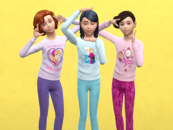 Sims 4 — Frozen pyjama for kids by Arisha_214 — Pyjama for little Frozen fans :)