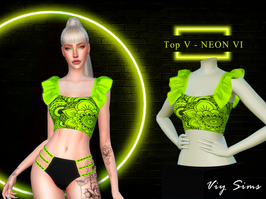 tHE SIMS 4 Neon Green Clothing 
