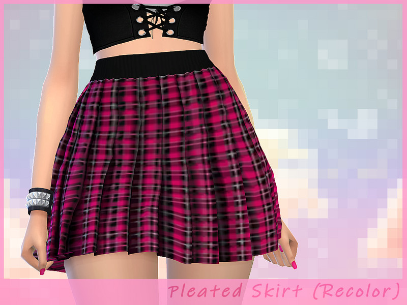 Sims 4 The Sims Resource | Pleated Skirt (Recolor - Mesh Needed) by TSR Creator