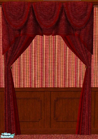 Sims 2 — Cranberry Living Set - Curtain by RhondaBlonda — 