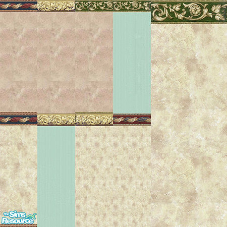 Sims 2 — The Royal Walls by gummypeaches — A set of expensive walls for the rich, fancy sim in your neighborhood.