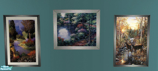 Sims 2 — Scenery Pictures  by TSR Archive — A set of three landscape/scenery pictures. 
