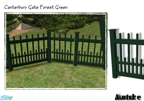 Sims 2 — Canterbury Recolors - Gate Green Forest by Mutske — In green forest paint. Please download the original mesh to