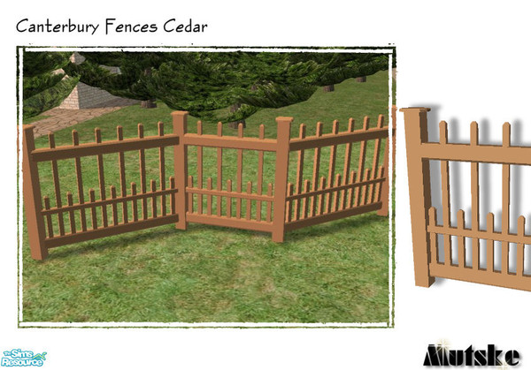 Sims 2 — Canterbury Recolors - Fence Cedar by Mutske — In cedar paint.