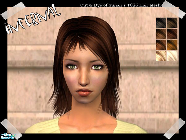 Sims 2 — Infernal Cut & Dye of Sunair T026 by infernal_delirium — A naturally cut and coloured edit of Sunair'S T026