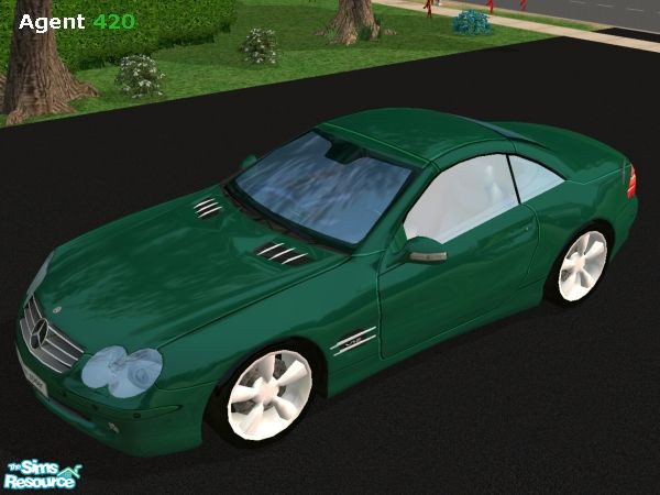 Sims 2 — Hospital Green Mercedes Benz SL600 by Agent420 — A Hospital Green \'02 Mercedes Benz SL600. MESH by