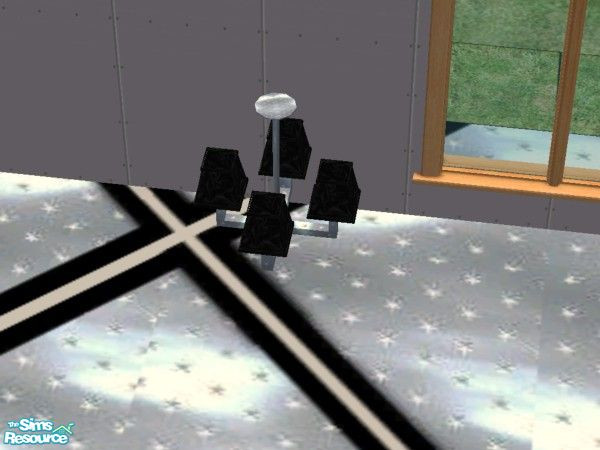 Sims 2 — Steel and black velvet kitchen-lampshad by mona1977 — This is part of my steel and black velvet kitcen set. Hop