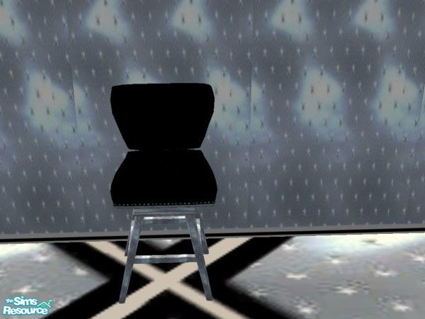 Sims 2 — Steel and black velvet kitchen-barchair by mona1977 — This is part of my steel and black velvet kitcen set. Hop