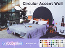 Sims 4 — crybabysims - Circular Accent Wall by crybabysimss — I've been seeing these trendy circular accent walls