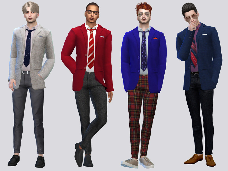 Sims 4 — Freshman Suit Top by McLayneSims — TSR EXCLUSIVE Standalone item 20 Swatches MESH by Me NO RECOLORING Please