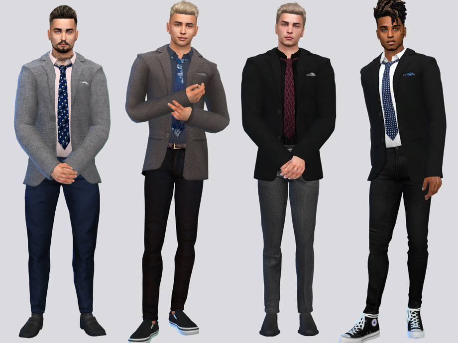 Sims 4 — Freshman Suit Top by McLayneSims — TSR EXCLUSIVE Standalone item 20 Swatches MESH by Me NO RECOLORING Please