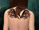 Sims 4 — Cai Simple Wings Tattoo by Caipy_Inkstain — Couldn't find any small simple wing tattoo's so I made my own!