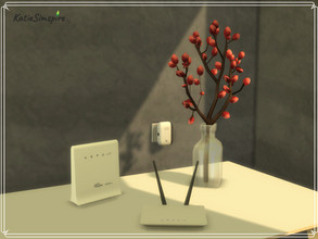 Sims 4 — WiFi Routers by Katiesimspire — WiFi Router decoration set with 3 different routers :) --- Please do no
