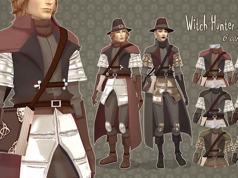 Sims 4 Witch Hunter Outfit by kennetha_v