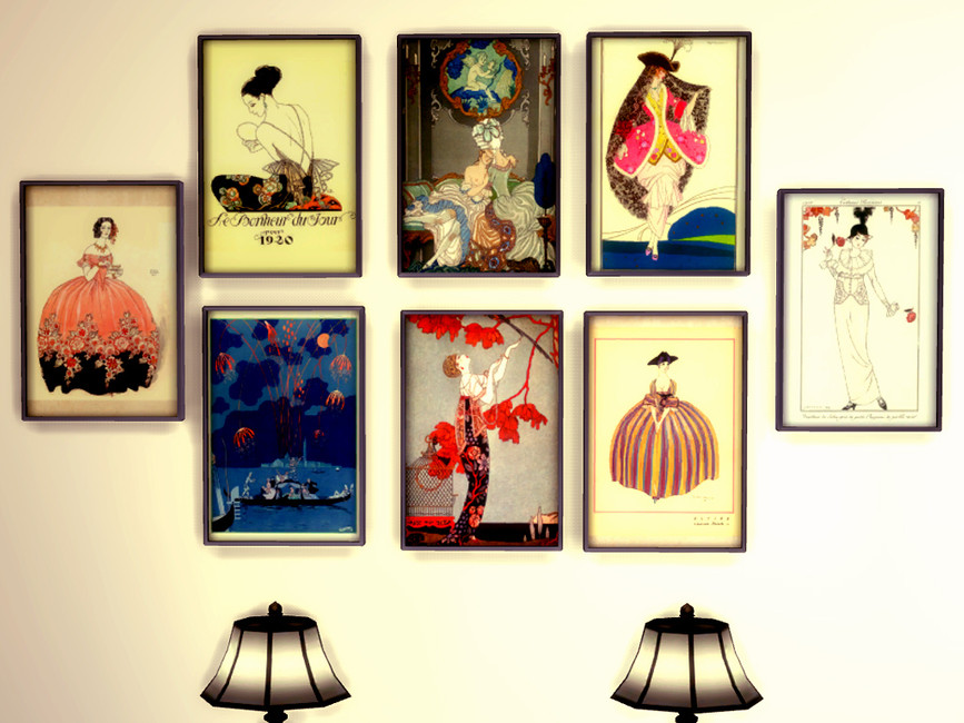 The Sims Resource Art Deco Paintings (Mesh needed)