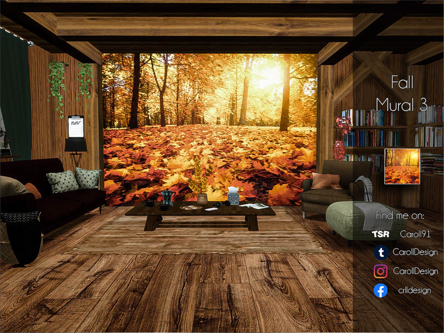 The Sims Resource Fall Mural 3